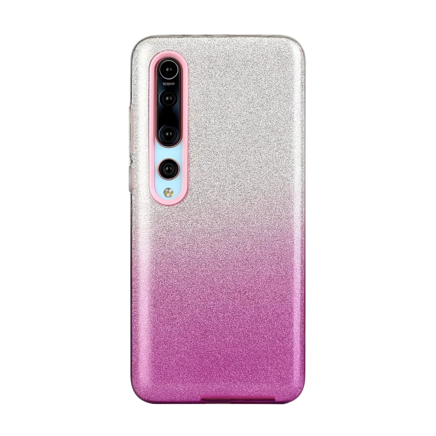 For XIAOMI CC9E/A3/10/10 PRO/K20/K20 pro Phone Case Gradient Color Glitter Powder Phone Cover with Airbag Bracket purple