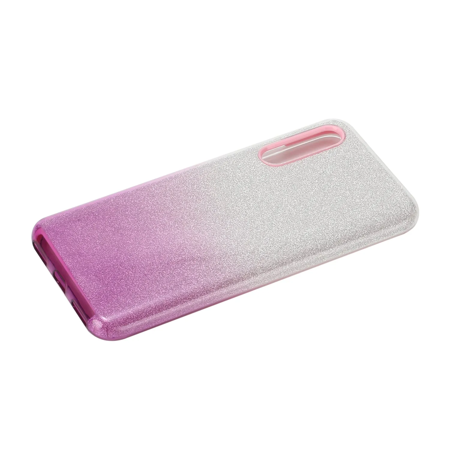 For XIAOMI CC9E/A3/10/10 PRO/K20/K20 pro Phone Case Gradient Color Glitter Powder Phone Cover with Airbag Bracket purple
