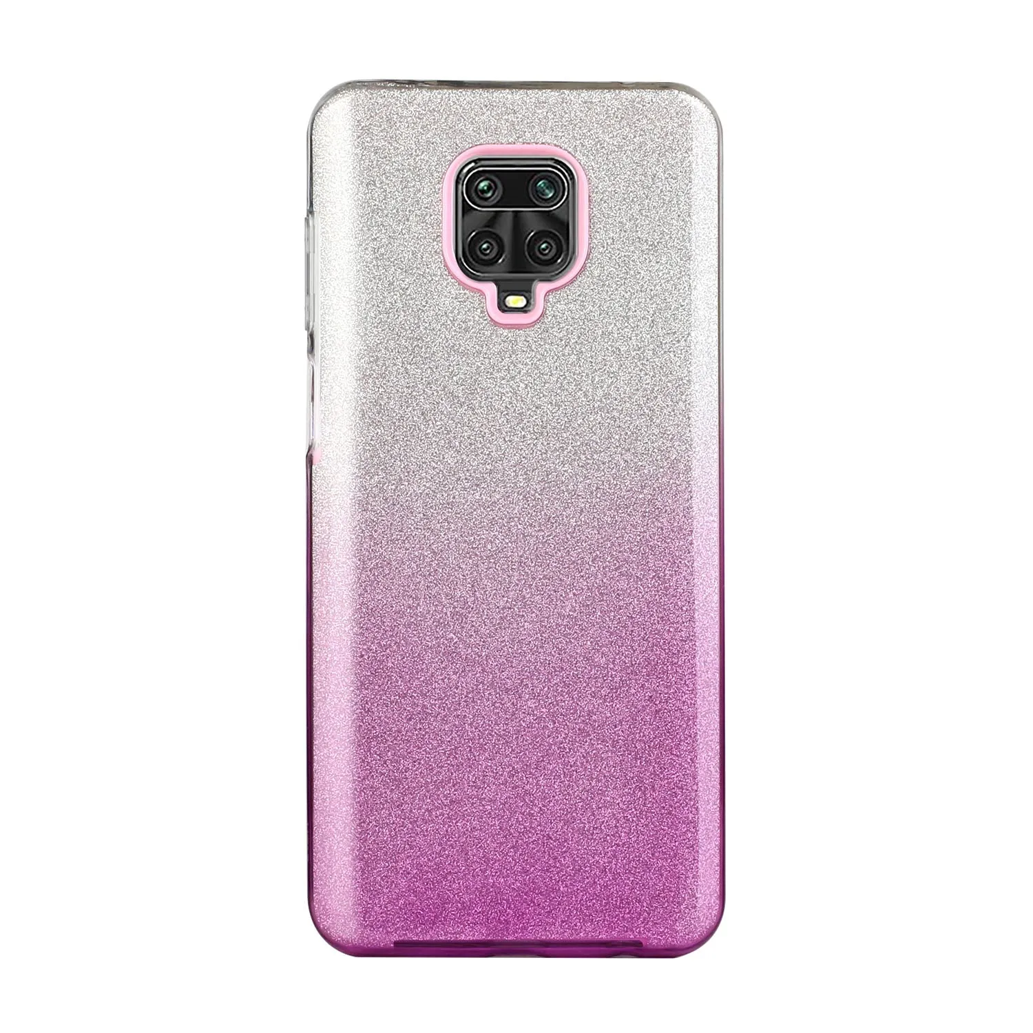 For XIAOMI CC9E/A3/10/10 PRO/K20/K20 pro Phone Case Gradient Color Glitter Powder Phone Cover with Airbag Bracket purple