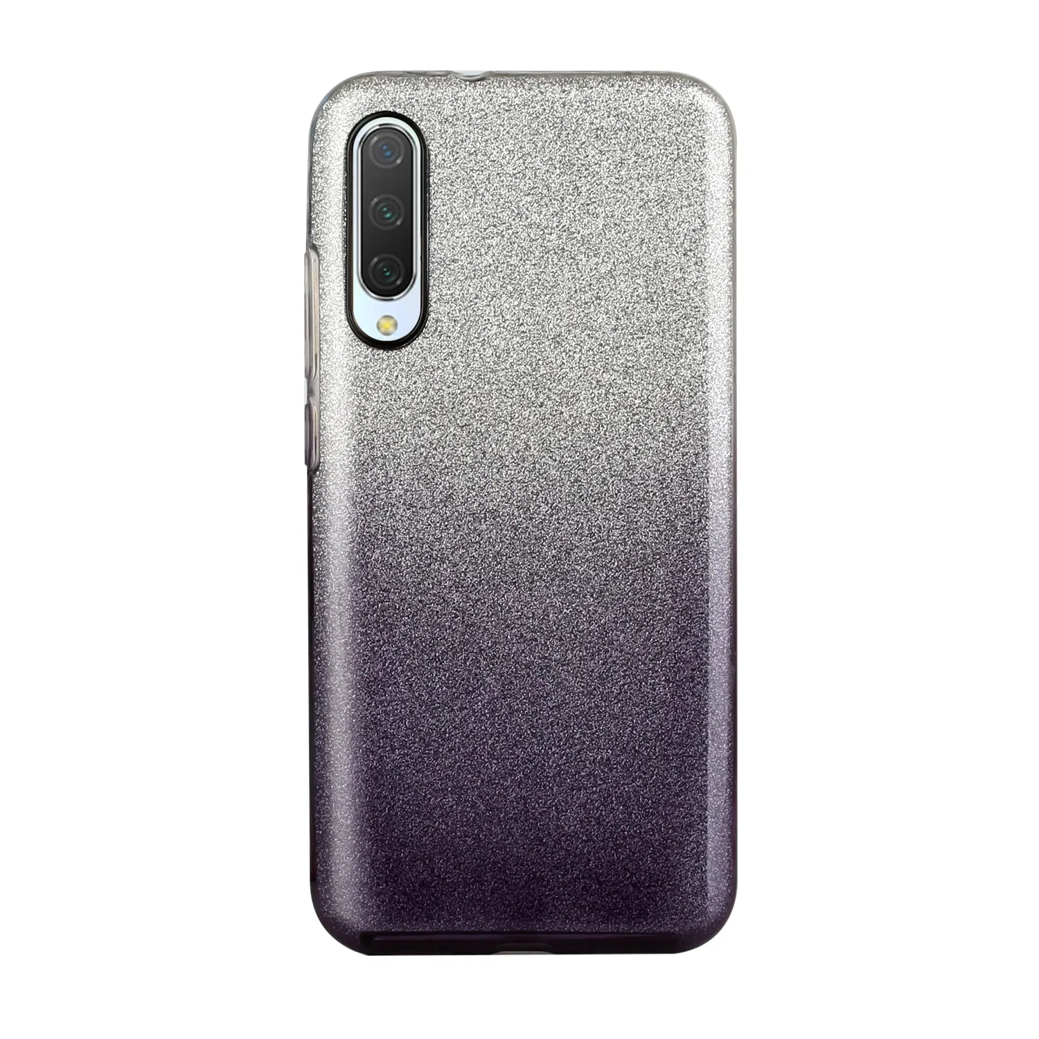 For XIAOMI CC9E/A3/10/10 PRO/K20/K20 pro Phone Case Gradient Color Glitter Powder Phone Cover with Airbag Bracket purple