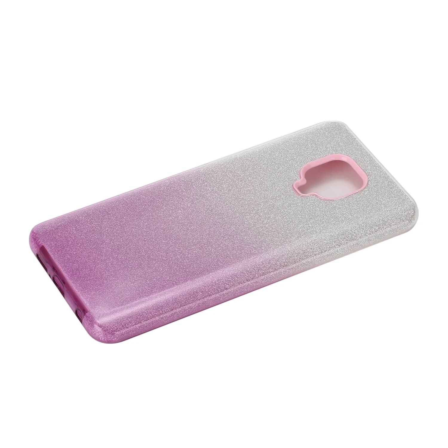 For XIAOMI CC9E/A3/10/10 PRO/K20/K20 pro Phone Case Gradient Color Glitter Powder Phone Cover with Airbag Bracket purple