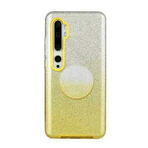 For XIAOMI CC9E/A3/10/10 PRO/K20/K20 pro Phone Case Gradient Color Glitter Powder Phone Cover with Airbag Bracket yellow