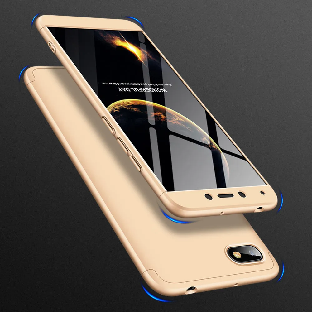 For XIAOMI Redmi 6A Ultra Slim PC Back Cover Non-slip Shockproof 360 Degree Full Protective Case blue_XIAOMI Redmi 6A