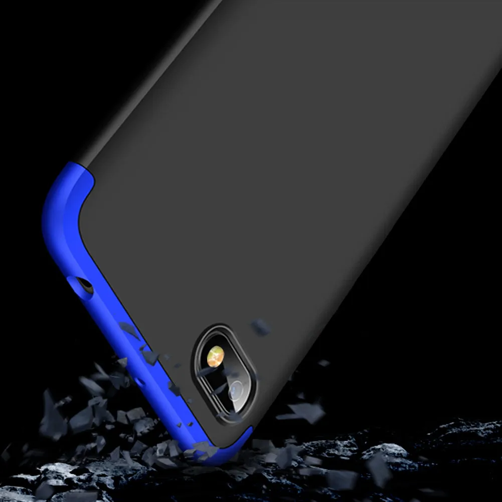 For XIAOMI Redmi 6A Ultra Slim PC Back Cover Non-slip Shockproof 360 Degree Full Protective Case Rose gold_XIAOMI Redmi 6A