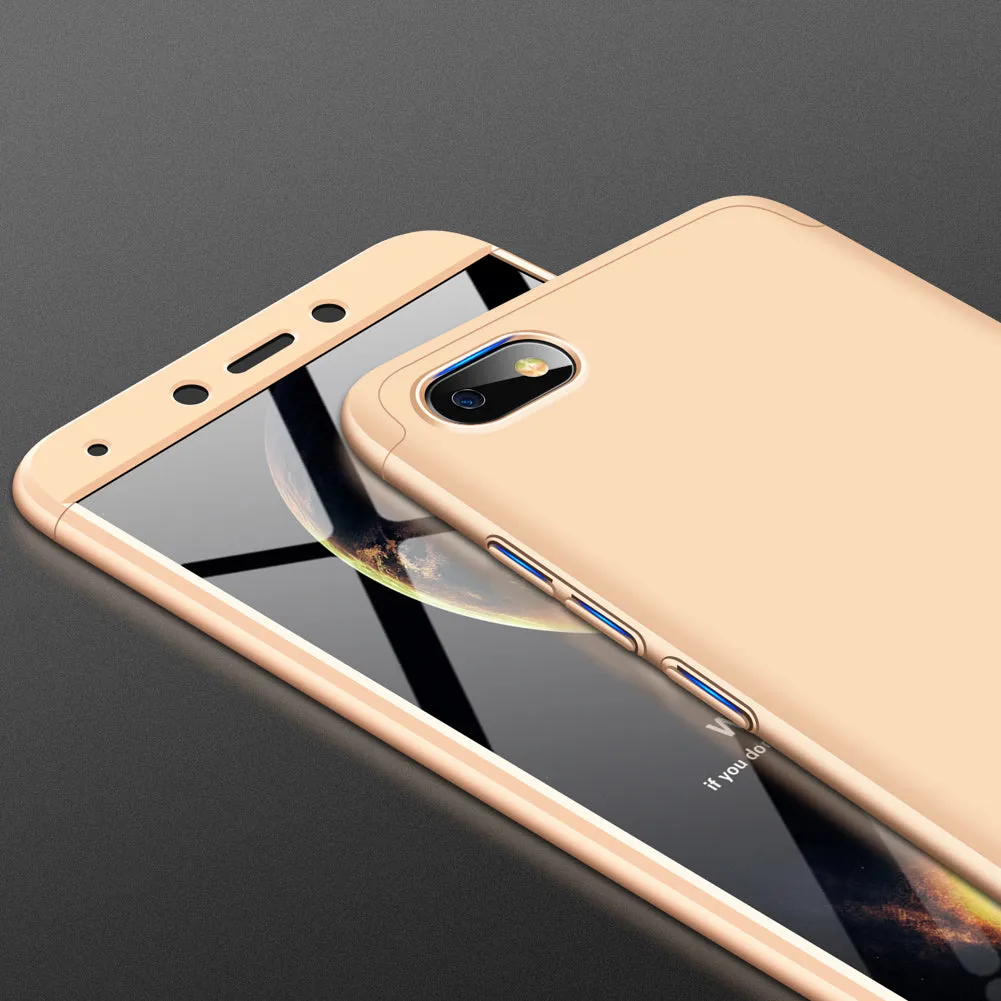 For XIAOMI Redmi 6A Ultra Slim PC Back Cover Non-slip Shockproof 360 Degree Full Protective Case Rose gold_XIAOMI Redmi 6A
