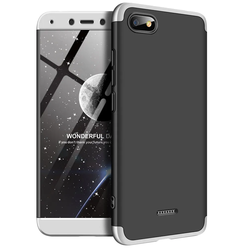 For XIAOMI Redmi 6A Ultra Slim PC Back Cover Non-slip Shockproof 360 Degree Full Protective Case Rose gold_XIAOMI Redmi 6A