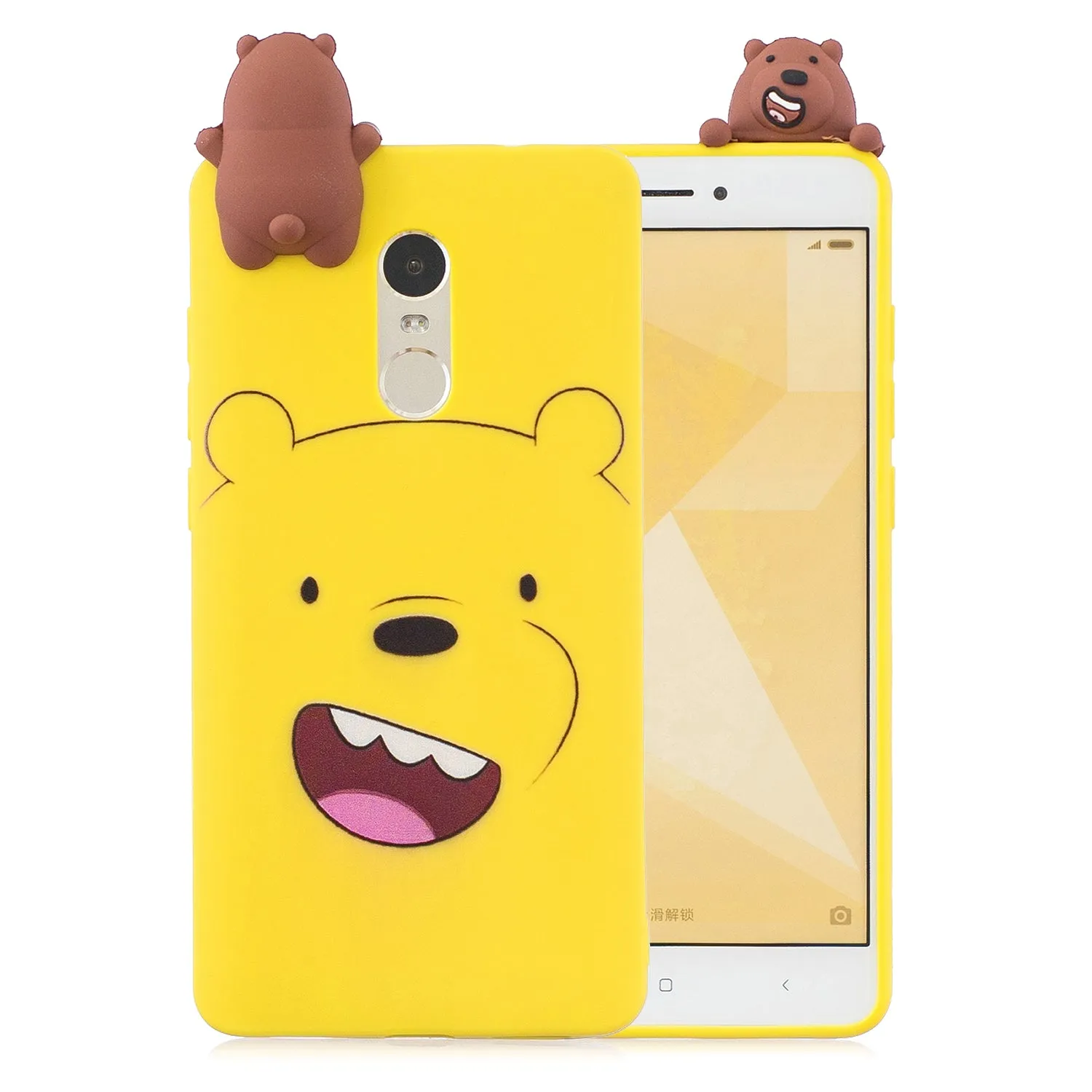For XIAOMI Redmi NOTE 4X/NOTE 4 3D Cute Coloured Painted Animal TPU Anti-scratch Non-slip Protective Cover Back Case sapphire