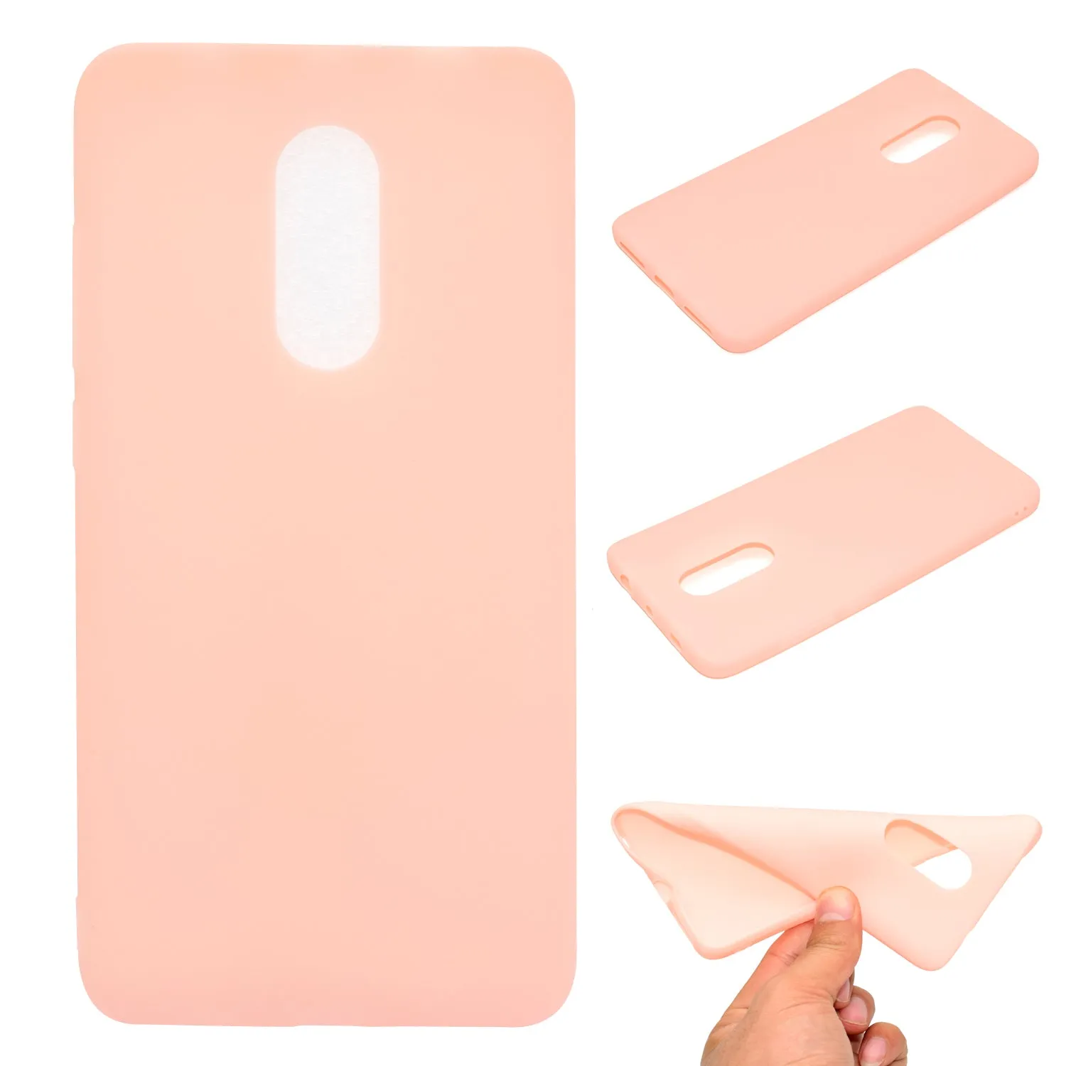 for XIAOMI Redmi NOTE 4X/NOTE 4 Lovely Candy Color Matte TPU Anti-scratch Non-slip Protective Cover Back Case white