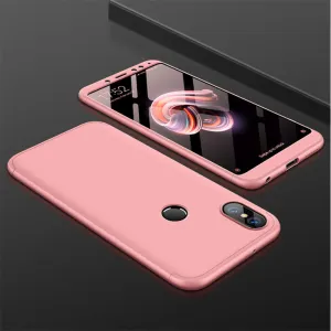 For XIAOMI Redmi Note 5(Globle)/Redmi Note 5 Pro (Inida) 3 in 1 Fashion Ultra Slim Full Protective Back Cover  Rose gold