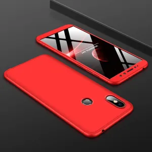 For XIAOMI Redmi S2/Y2 Ultra Slim Back Cover Non-slip Shockproof 360 Degree Full Protective Case red