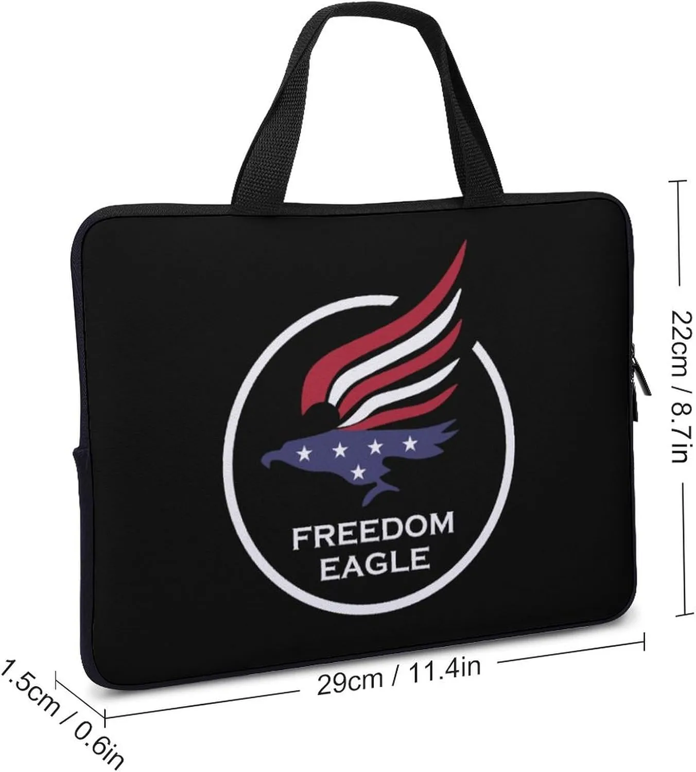 Freedom Eagle Flag Laptop Sleeve Bag Computer Carrying Case Laptops Protective Cover for Travel Business