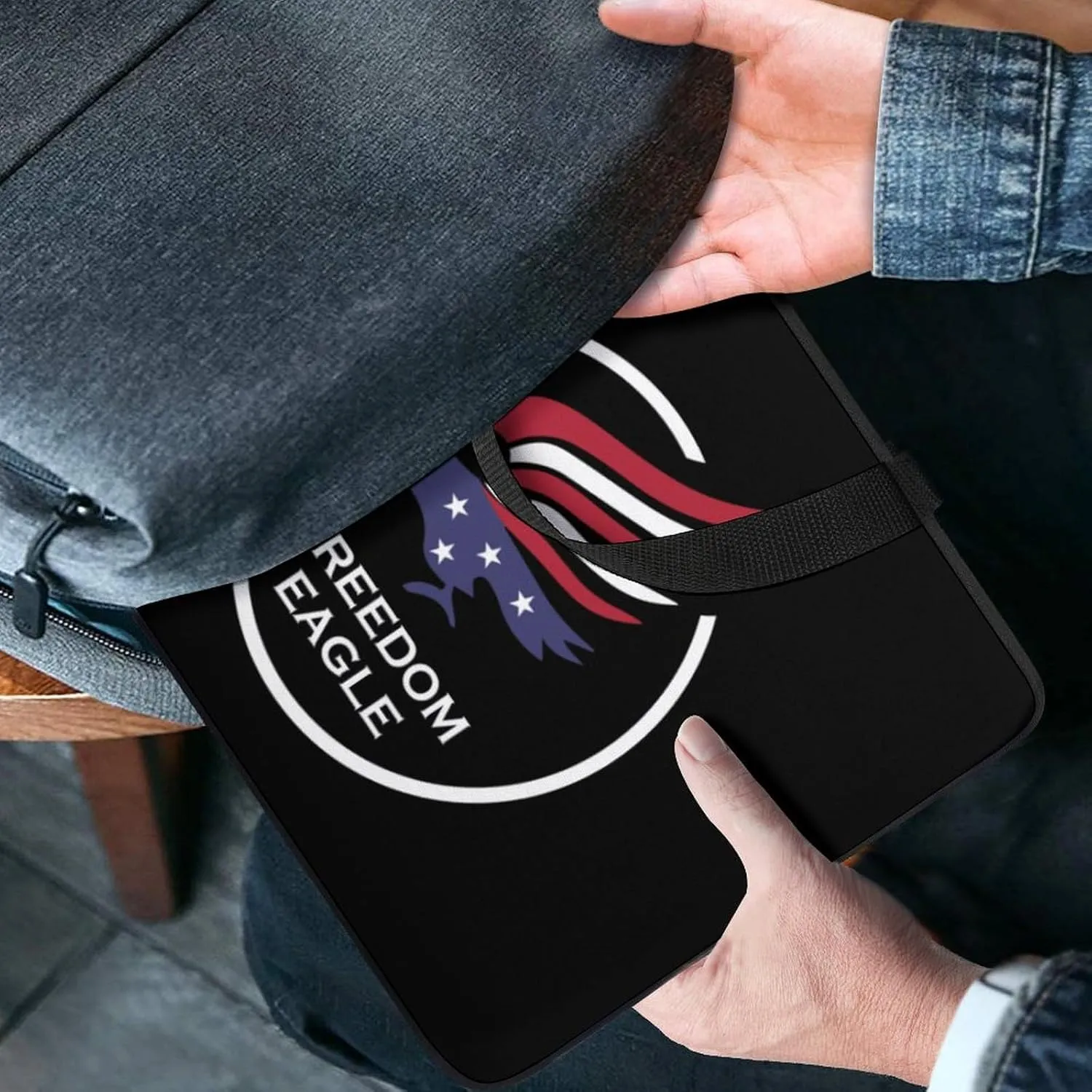 Freedom Eagle Flag Laptop Sleeve Bag Computer Carrying Case Laptops Protective Cover for Travel Business
