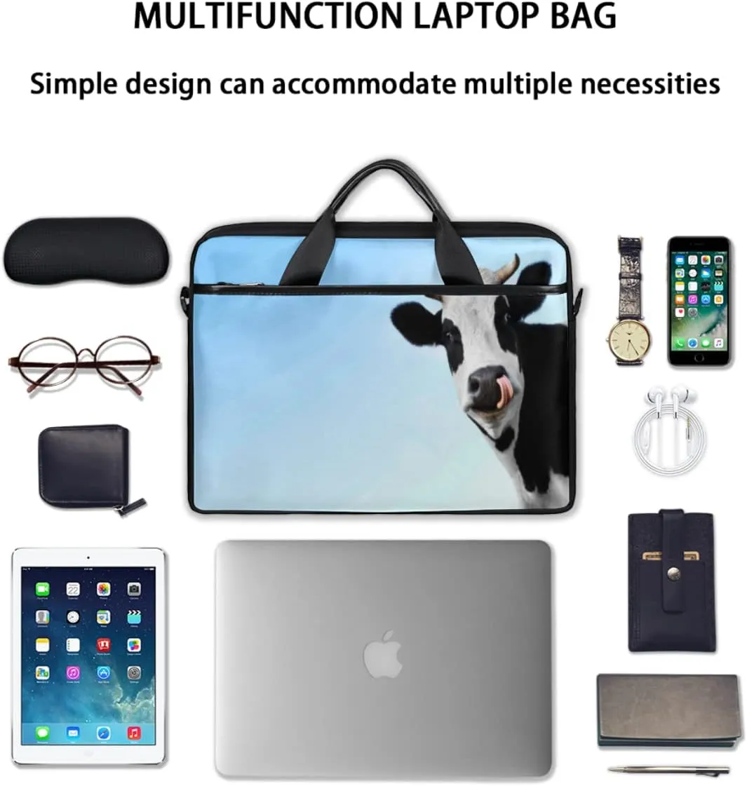 Fun Letters Doodles Laptop Shoulder Messenger Bag Waterproof Laptop Briefcase with Handle and Padded Strap Case Sleeve