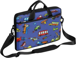 Fun Letters Doodles Laptop Shoulder Messenger Bag Waterproof Laptop Briefcase with Handle and Padded Strap Case Sleeve