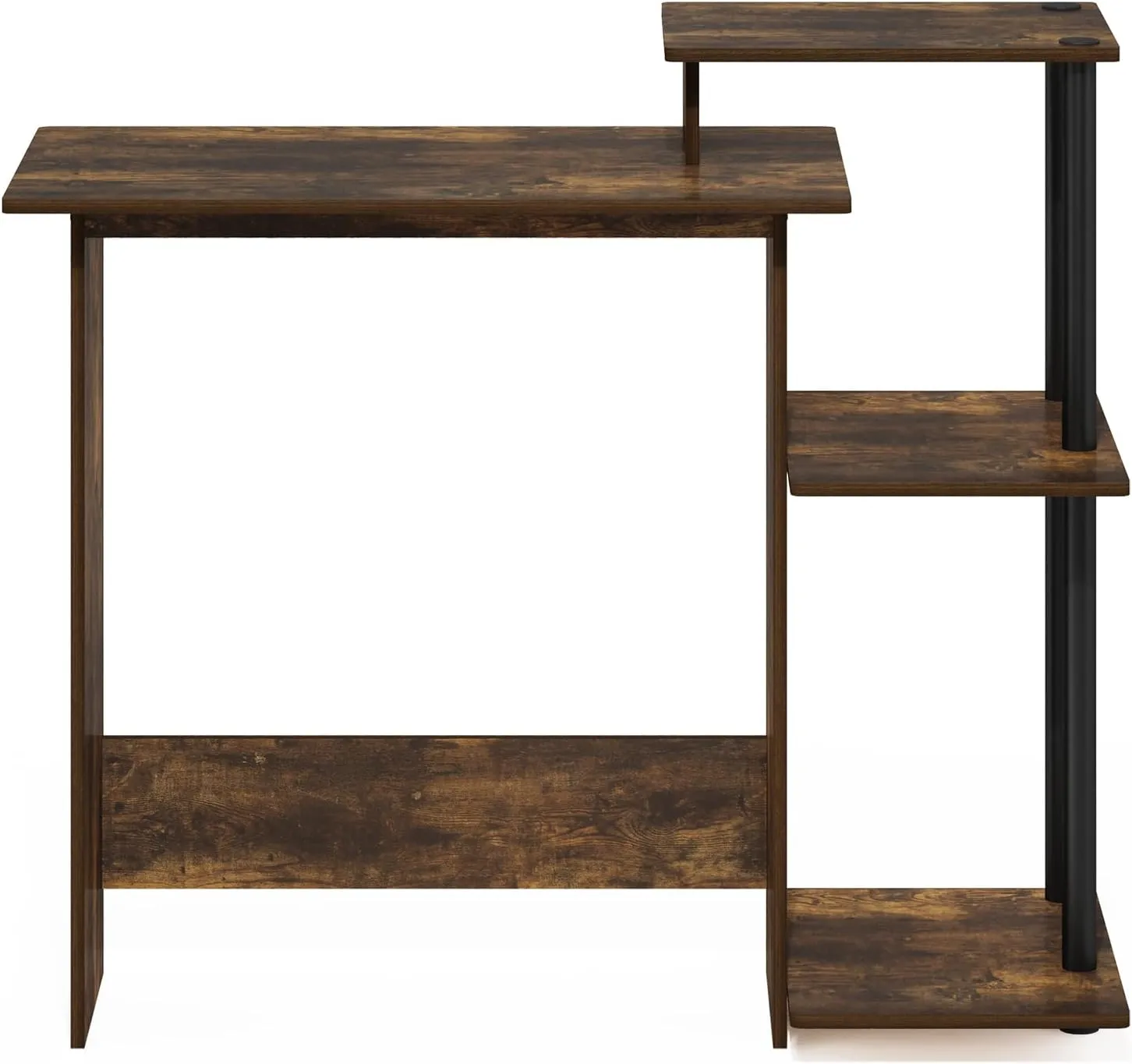 Furinno Efficient Home Laptop Notebook Computer Desk, Amber Pine/Black