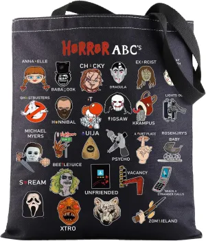 G2TUP Michael & Killer Tote Bag Horror Clown Fans Gift Hannibal Horror Movies Characters Shoulder Bag Scary Movies Merch