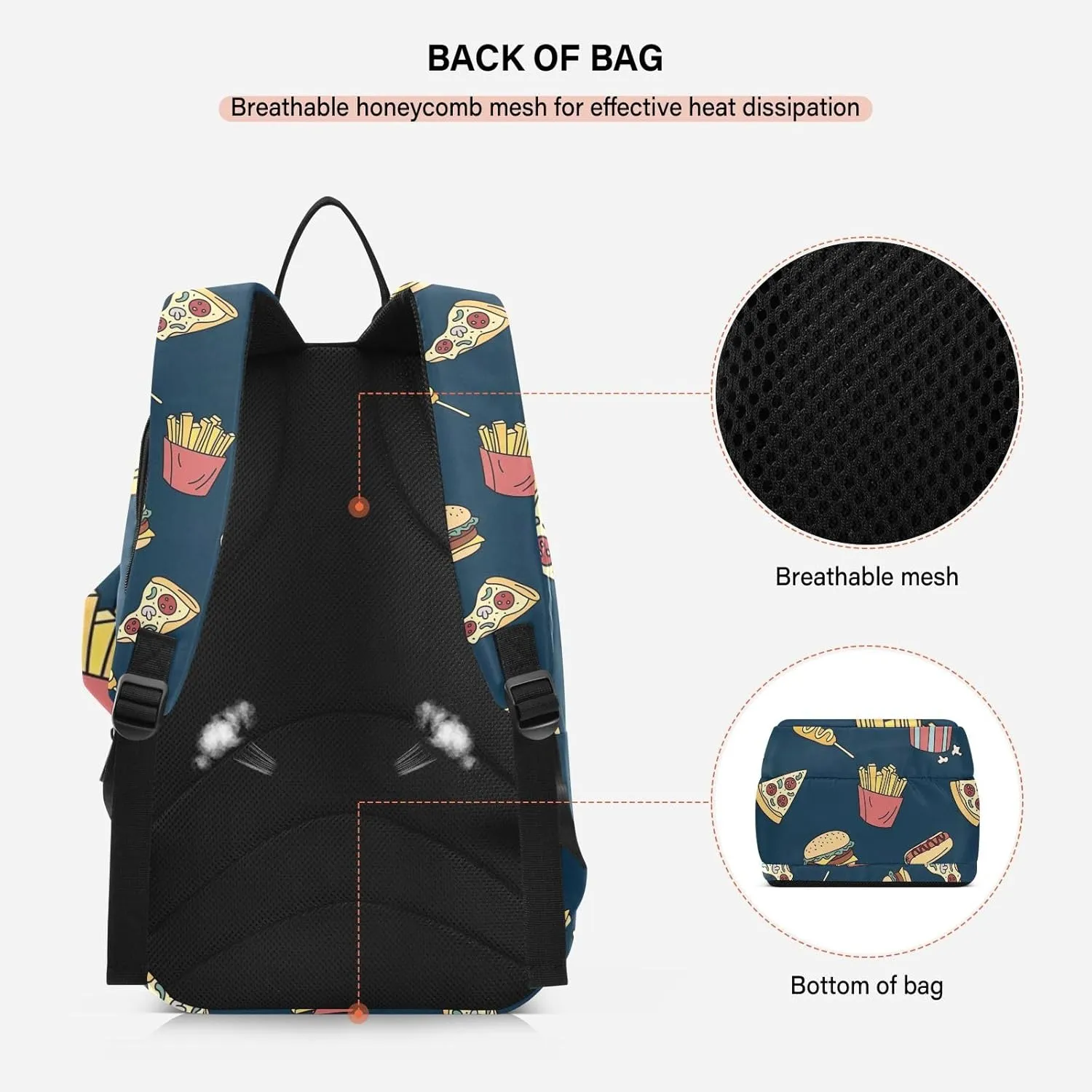 GAIGEO Cool Soccer Graffiti Pickleball Backpack, Multiple Storage Compartments Tennis Racket Backpack, Foldable Pocket