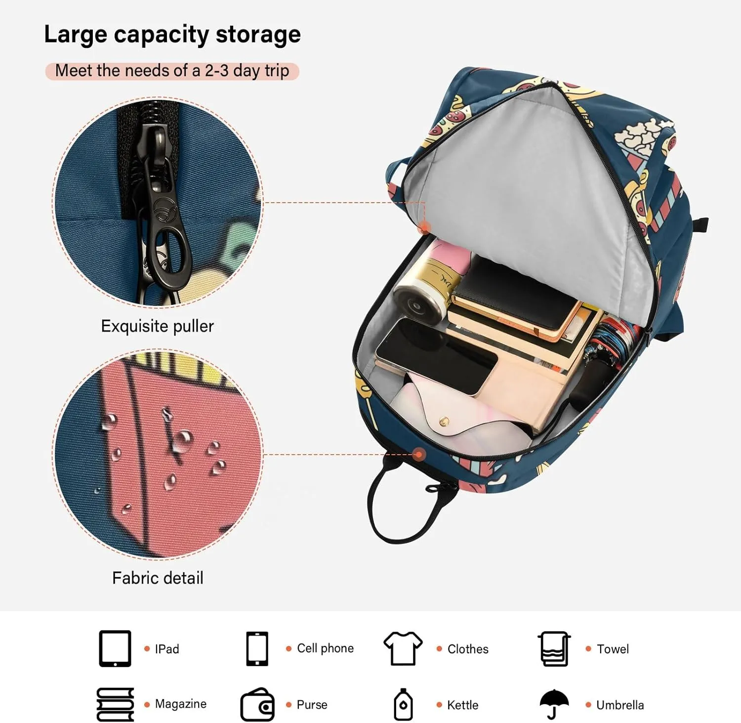 GAIGEO Cool Soccer Graffiti Pickleball Backpack, Multiple Storage Compartments Tennis Racket Backpack, Foldable Pocket