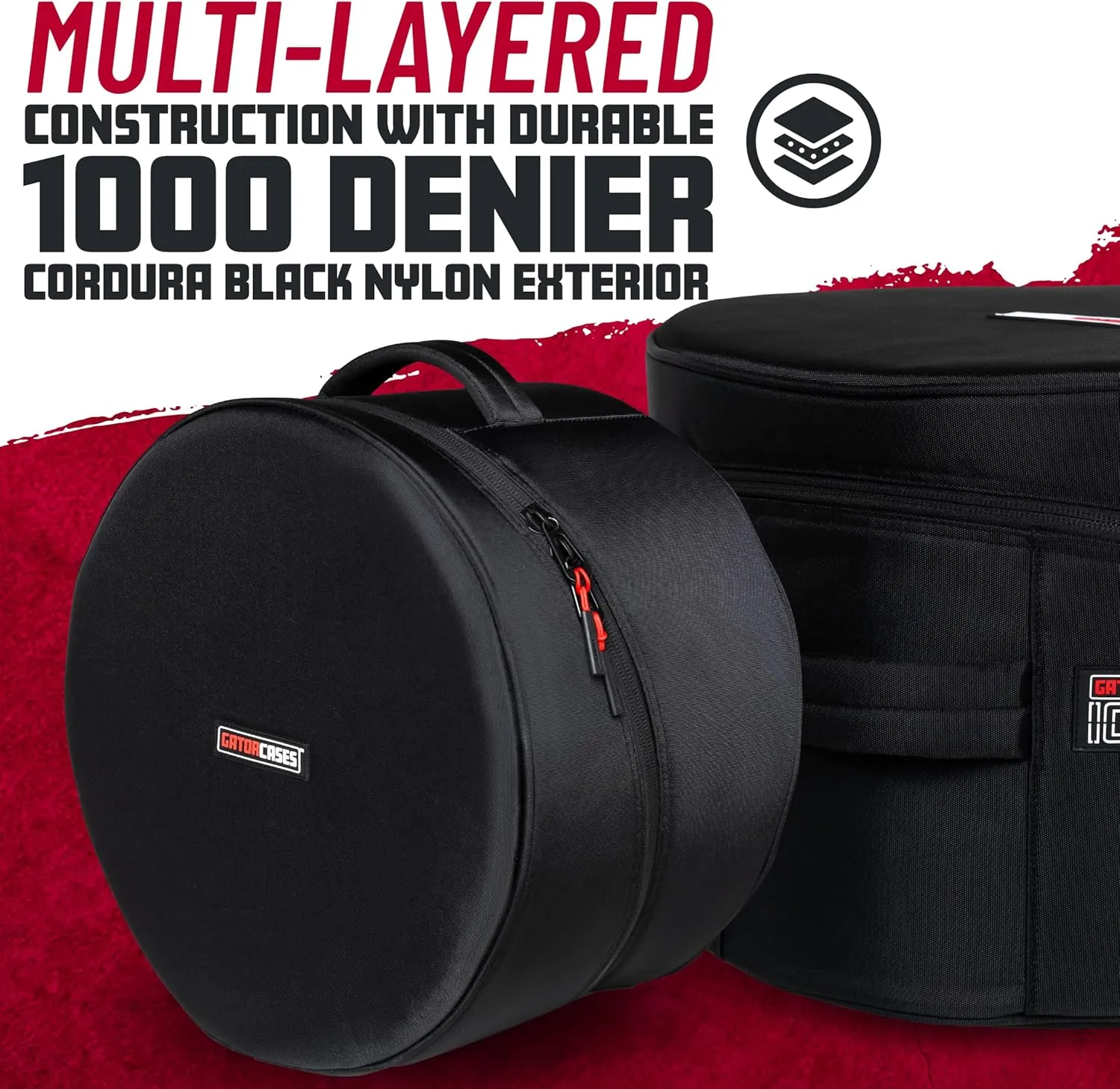 Gator Cases Icon Series Premium Snare Drum Bag; 10" x 5" (GP-ICON-1005SD)