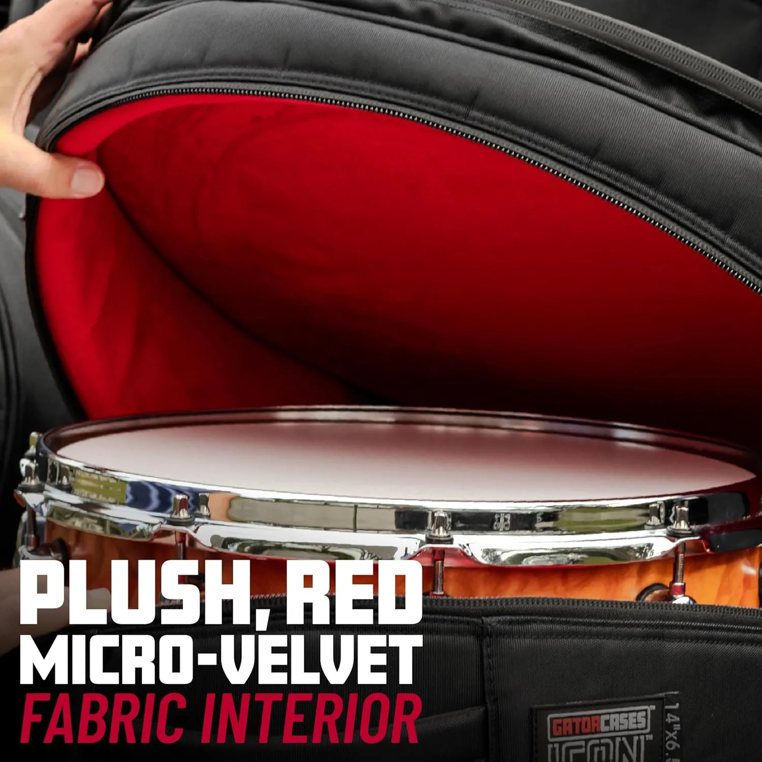 Gator Cases Icon Series Premium Snare Drum Bag; 10" x 5" (GP-ICON-1005SD)