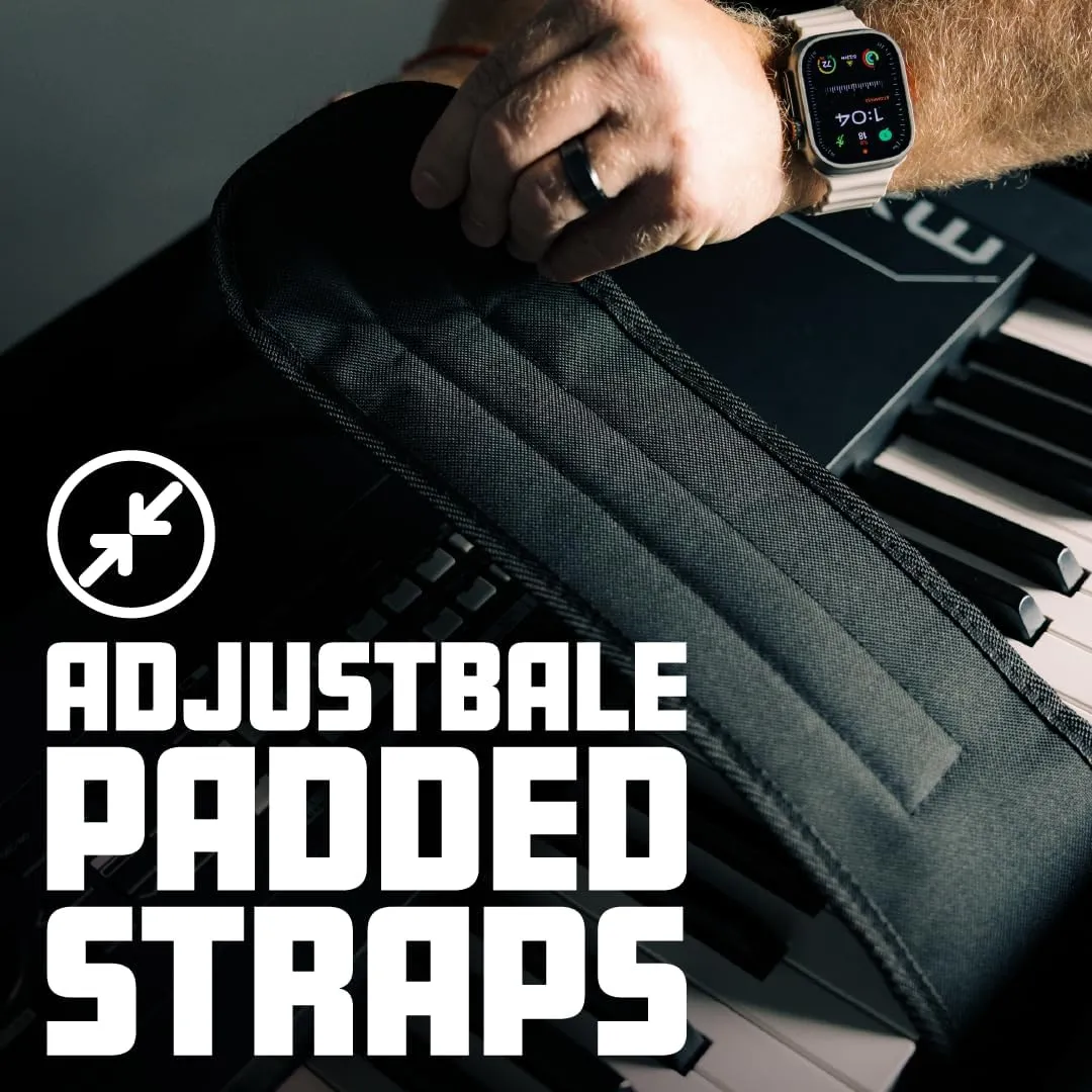 Gator Cases Lightweight Rolling Keyboard Case for Slim 61 Note Keyboards and Electric Pianos (GK-61-SLIM)