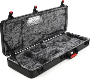Gator Cases Molded Flight Case for Electric Guitar with Internal LED Lighting and TSA Approved Locking Latch; (GTSA-GTRELEC-LED)