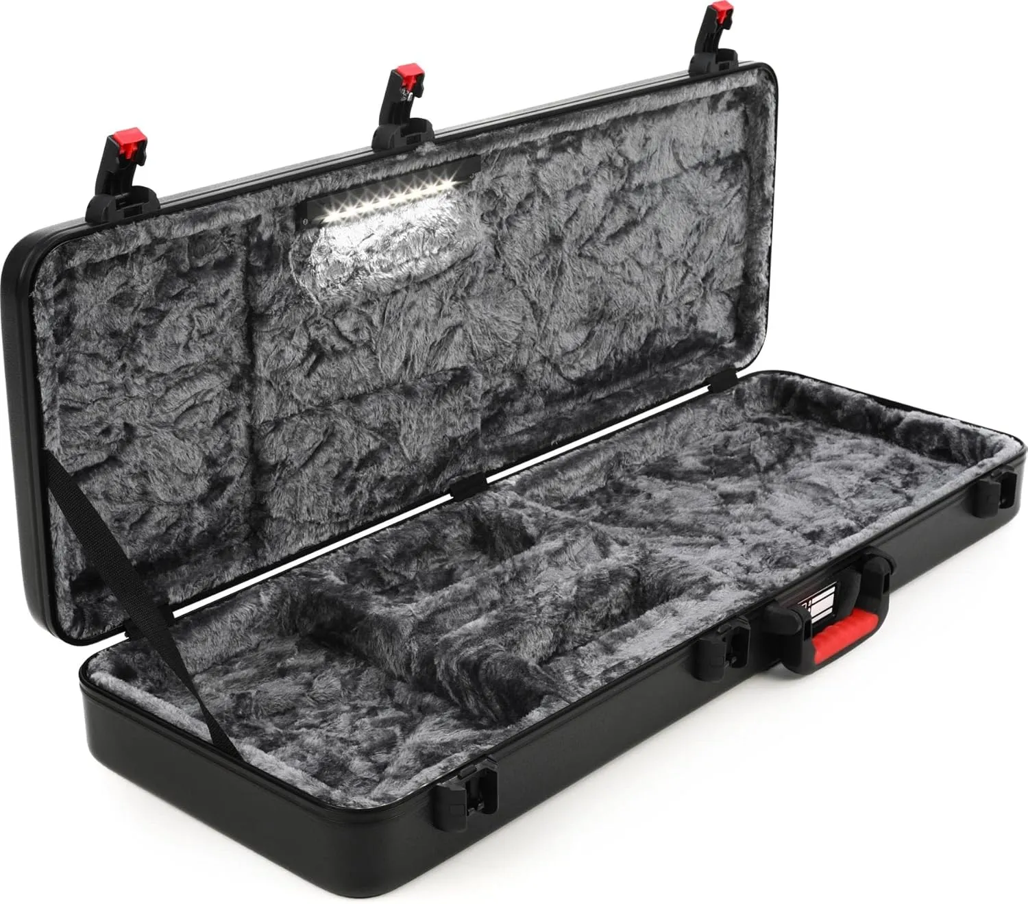 Gator Cases Molded Flight Case for Electric Guitar with Internal LED Lighting and TSA Approved Locking Latch; (GTSA-GTRELEC-LED)