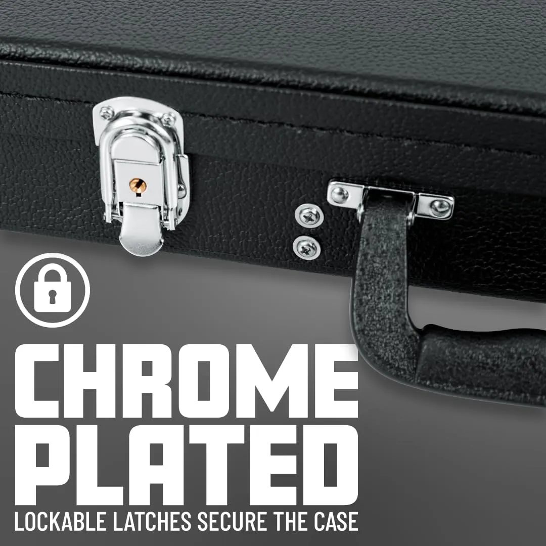 Gator Cases Traditonal Series Hard-Shell Wood Case for 6 or 12-String Dreadnought Style Acoustic Guitars, (GWE-DREAD 12)