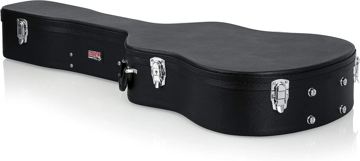 Gator Cases Traditonal Series Hard-Shell Wood Case for 6 or 12-String Dreadnought Style Acoustic Guitars, (GWE-DREAD 12)