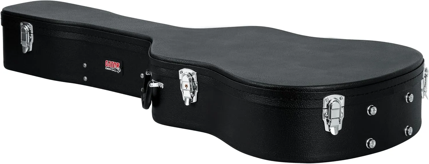 Gator Cases Traditonal Series Hard-Shell Wood Case for 6 or 12-String Dreadnought Style Acoustic Guitars, (GWE-DREAD 12)