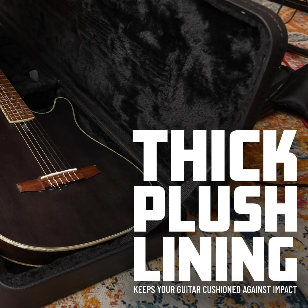 Gator Cases Traditonal Series Hard-Shell Wood Case for 6 or 12-String Dreadnought Style Acoustic Guitars, (GWE-DREAD 12)