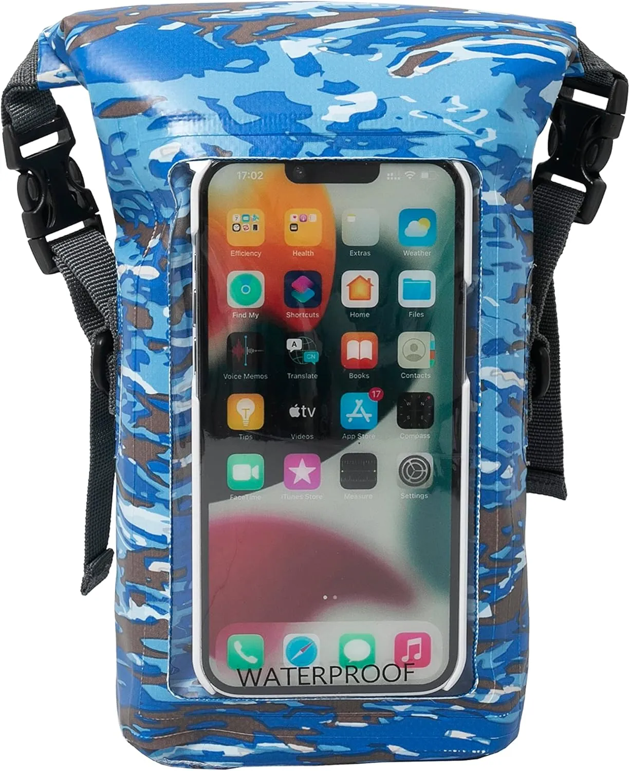 geckobrands Waterproof Phone Tote with 2L Dry Bag and Adjustable Strap – Protect Your Phone and Valuables While on The Go