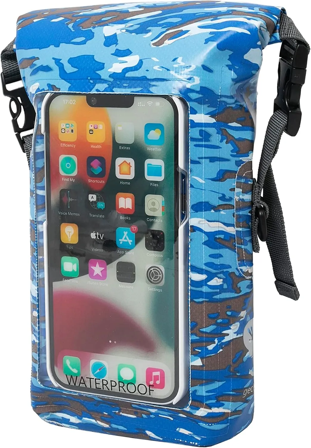 geckobrands Waterproof Phone Tote with 2L Dry Bag and Adjustable Strap – Protect Your Phone and Valuables While on The Go