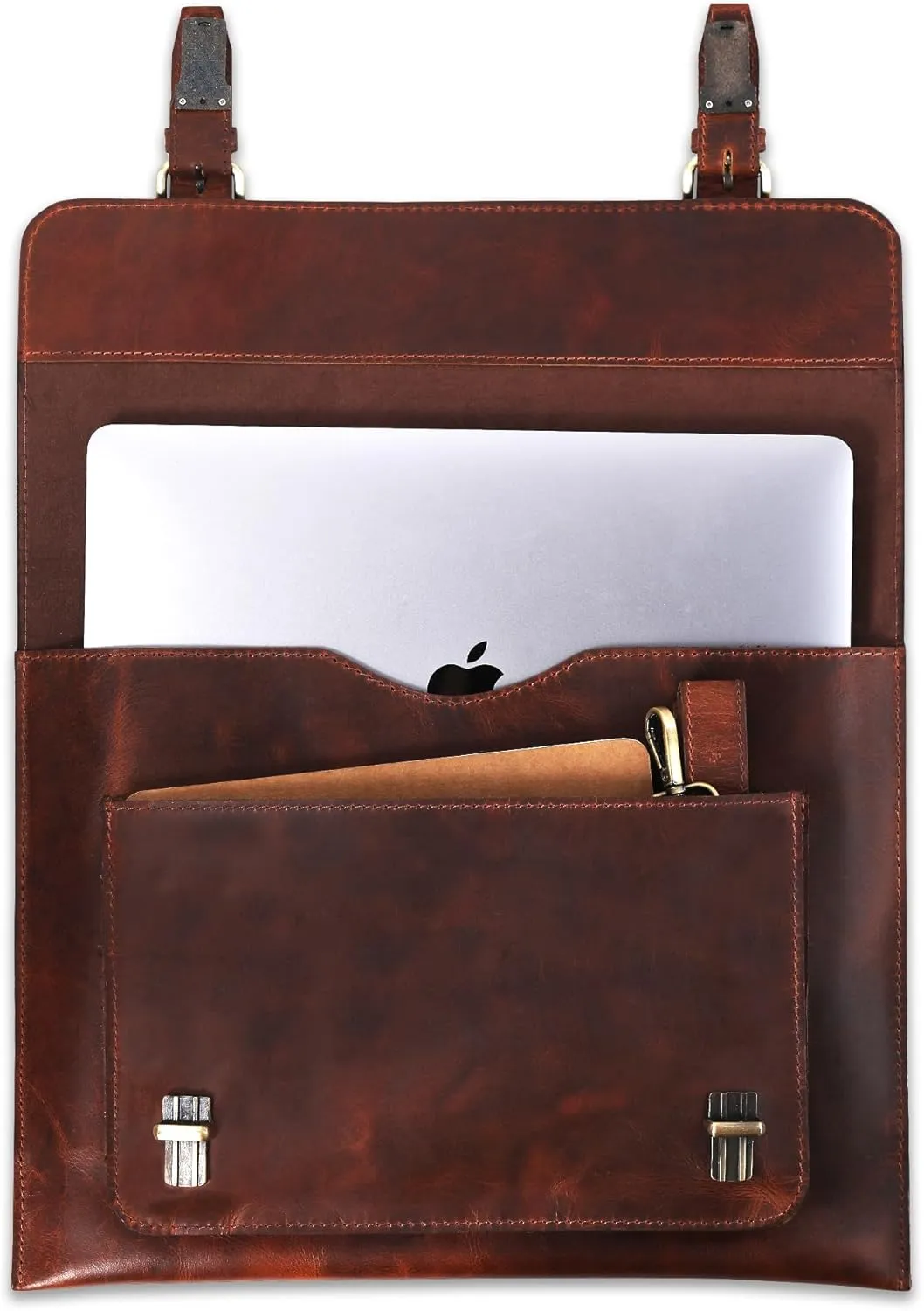 Genuine Leather Laptop Bag 14" Computer Messenger Shoulder Bag Briefcase Office Bag Travel Satchel Sleeve Bags