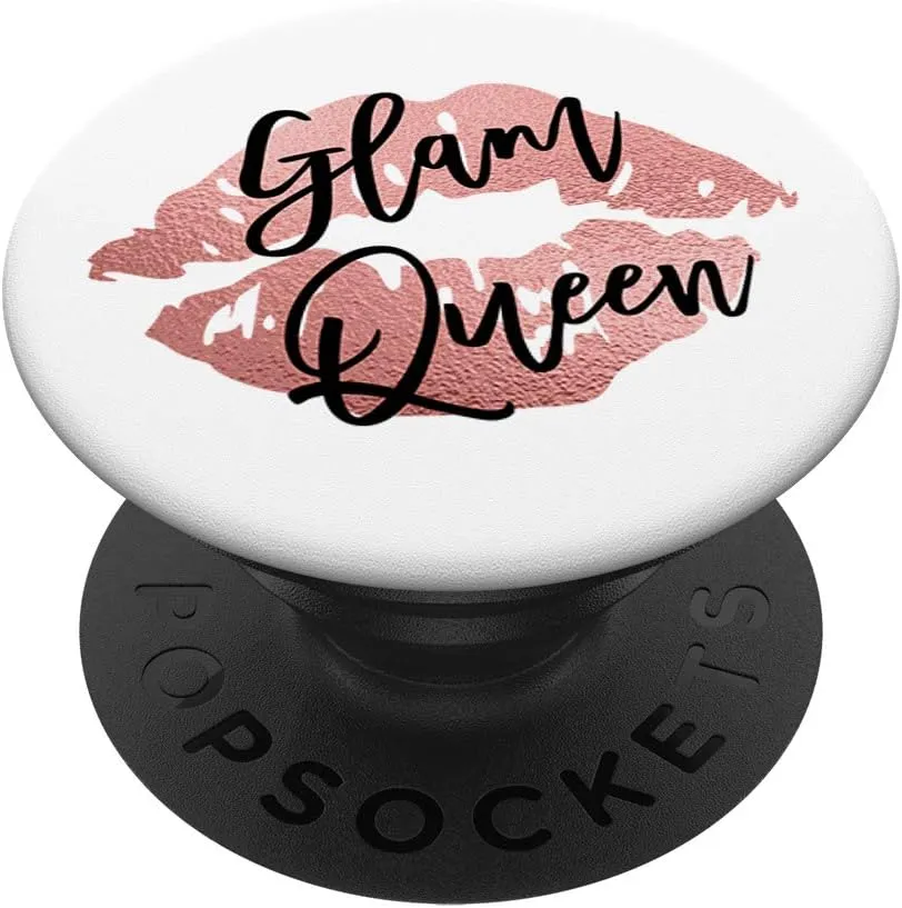 Glam Queen Lipstick Kiss PopSockets PopGrip: Swappable Grip for Phones & Tablets