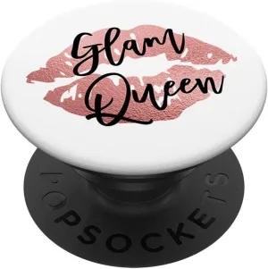 Glam Queen Lipstick Kiss PopSockets PopGrip: Swappable Grip for Phones & Tablets