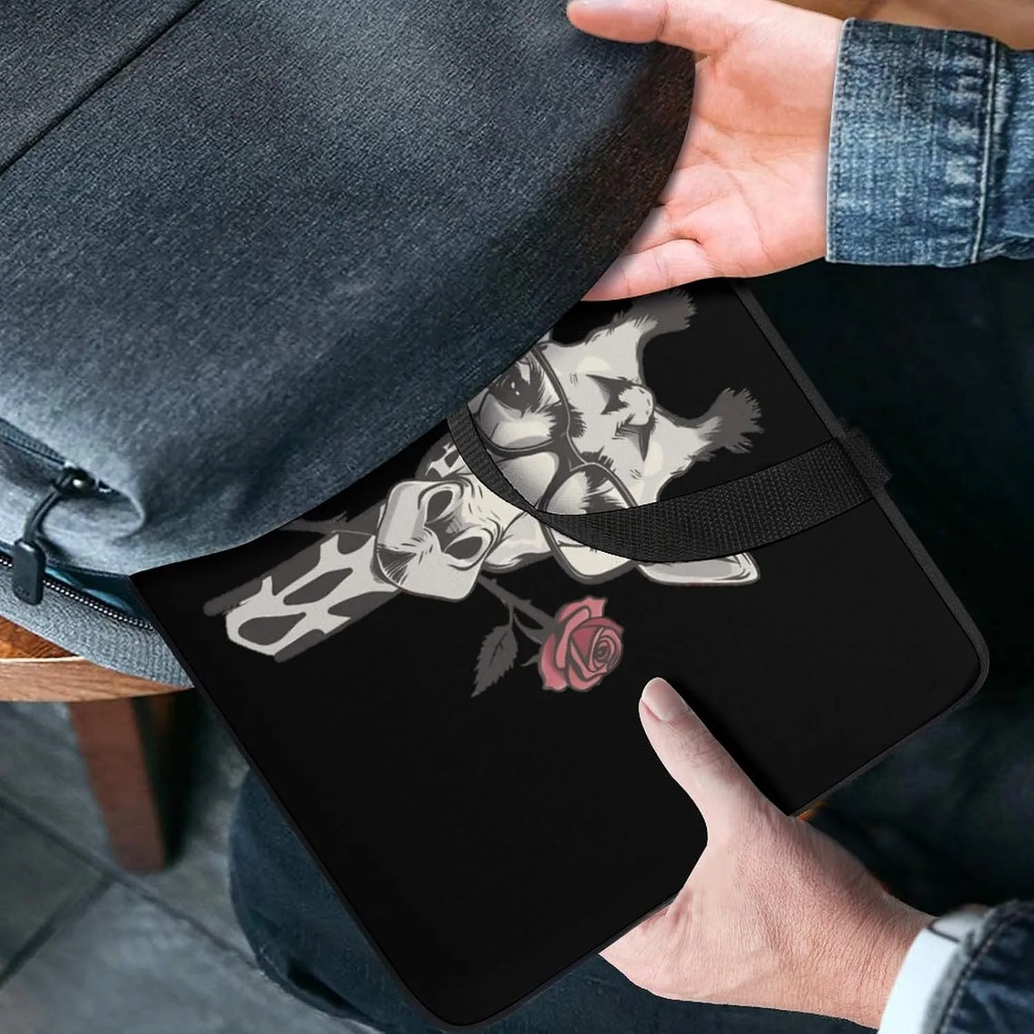 Glasses Giraffe Bite Rose Laptop Sleeve Bag Printed Protective Laptop Case Briefcase Handbag for 10/12/13/15/17 Inch