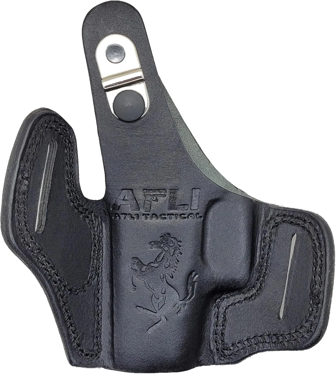 Glock 43x Holster with Red Dot - Leather OWB Holster for Glock 43x - Glock43x Holsters Optic Cut - for G43X, Mos, Rgr SR22 Pistols - Calfskin Thumb Break G43 Red dot