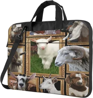 Goat Cute Goats Shoulder bag Carrying Case bag Sleek Design Durable and Water-Repellent Fabric Business or School