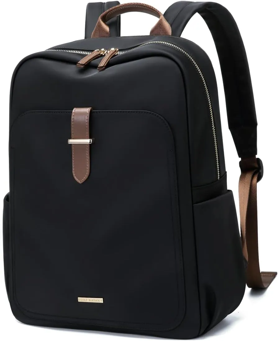 GOLF SUPAGS Laptop Backpack Purse for Women Fits 16 Inch Notebook Casual Daypack Work Travel College Bookbag Fashion Computer Bag (Black, 16 Inch)