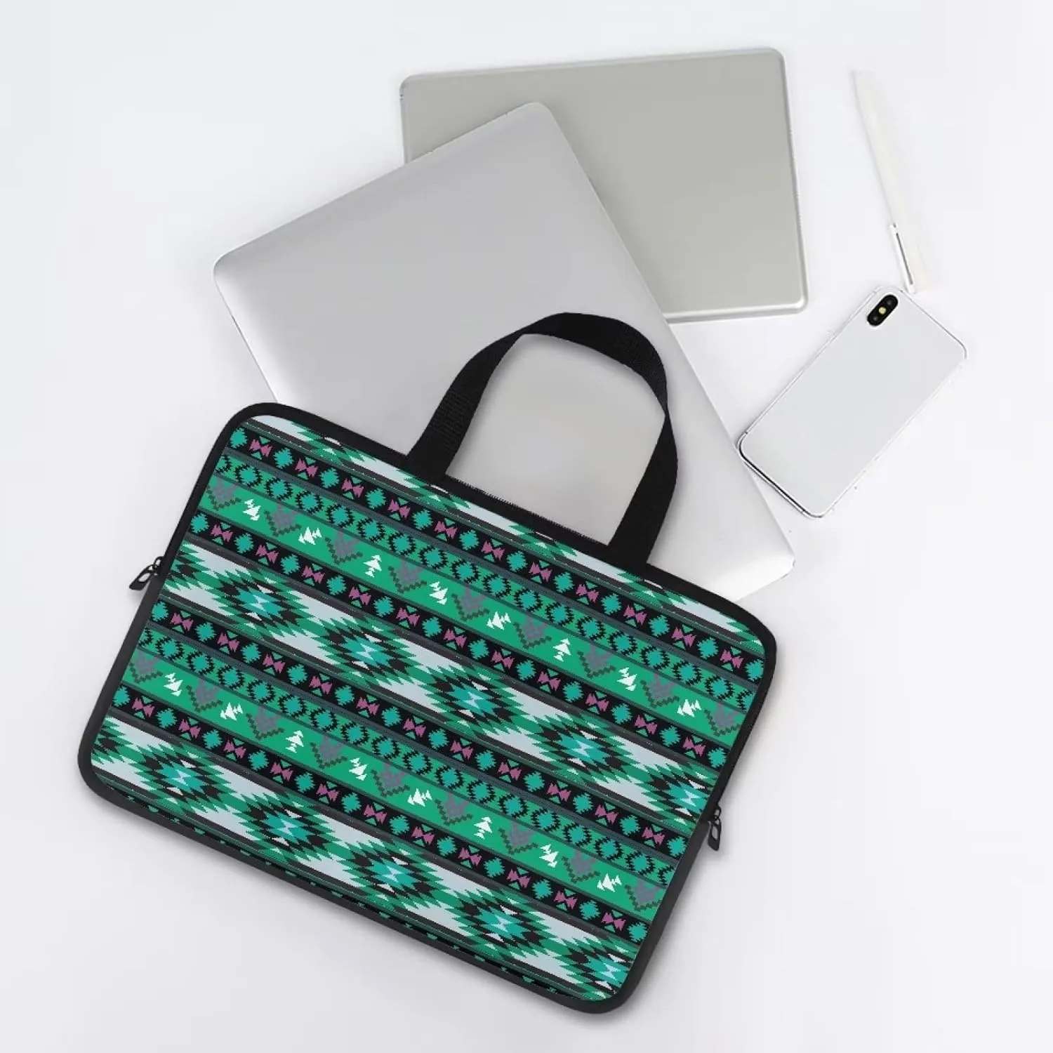 Gomyblomy Aztec Tribe Computer Briefcase, 15 Inch Laptop Waterproof Sleeve, Waterproof Handbag for Travel/Business/School