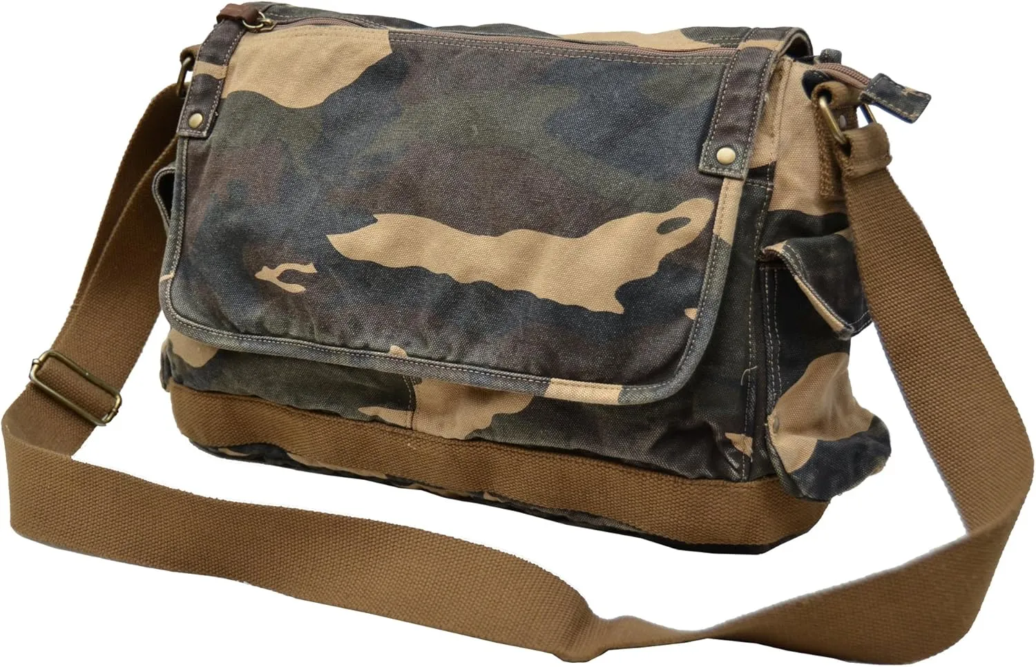 GOOTIUM Canvas Messenger Bag - Vintage Cross Body Shoulder Satchel