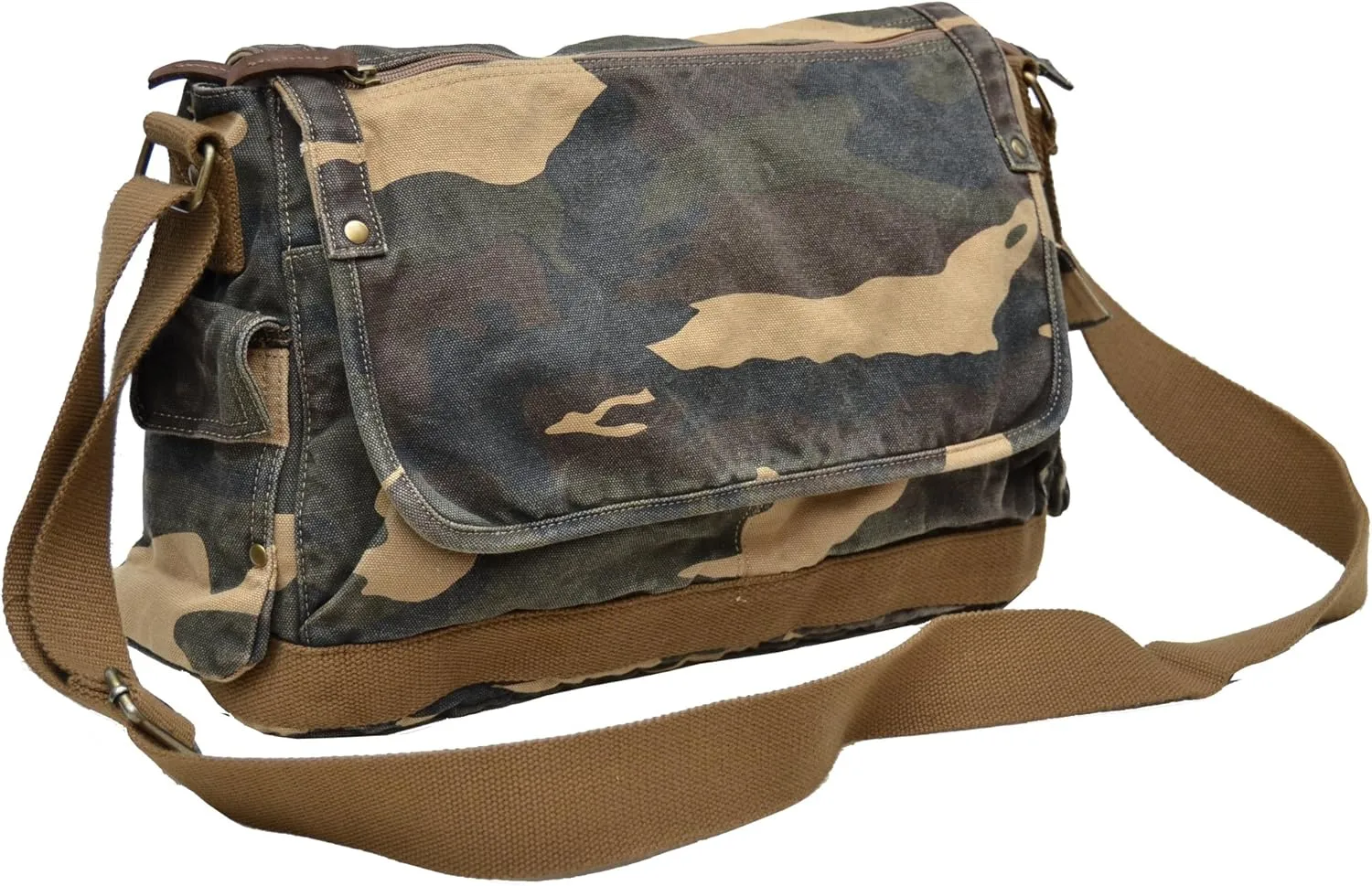 GOOTIUM Canvas Messenger Bag - Vintage Cross Body Shoulder Satchel