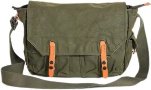 Gootium Canvas Messenger Bag - Vintage Shoulder Bag 16" Laptop Sleeve Bag Courier Style Purse Crossbody Campus Work Bag
