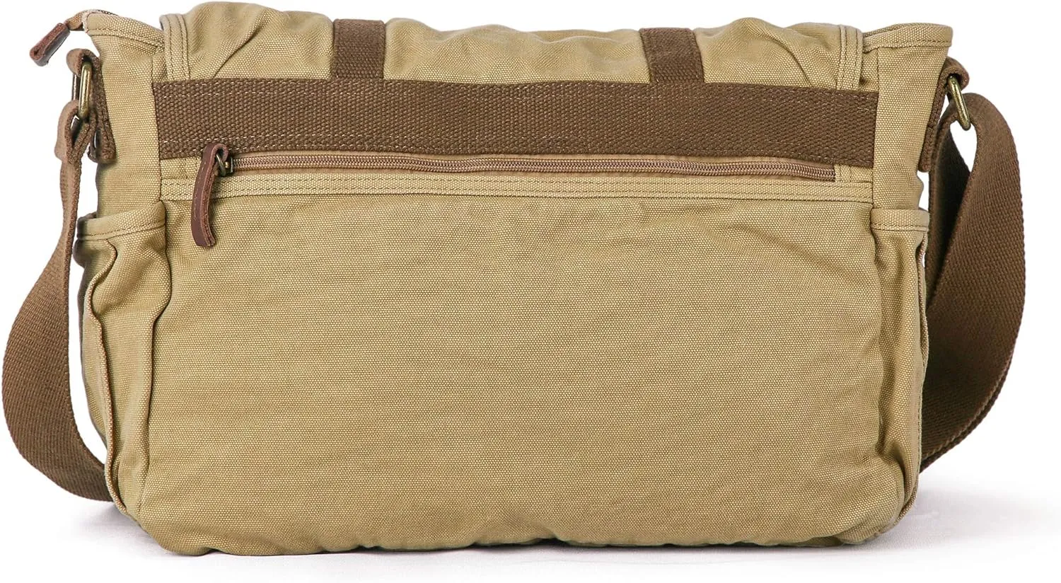 GOOTIUM Canvas Messenger Bag - Vintage Shoulder Bag Frayed Style Boho Purse