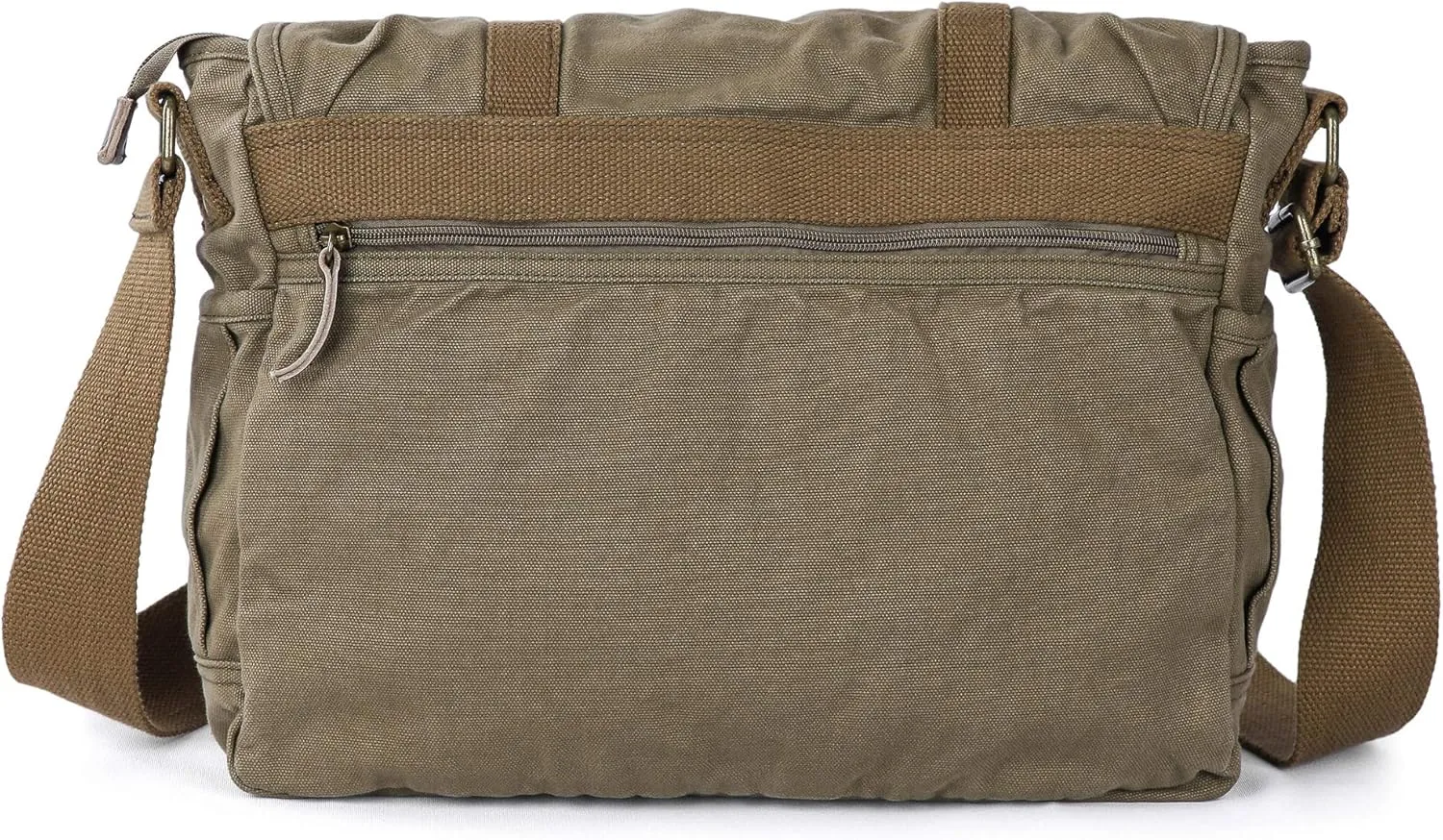 GOOTIUM Canvas Messenger Bag - Vintage Shoulder Bag Frayed Style Boho Purse