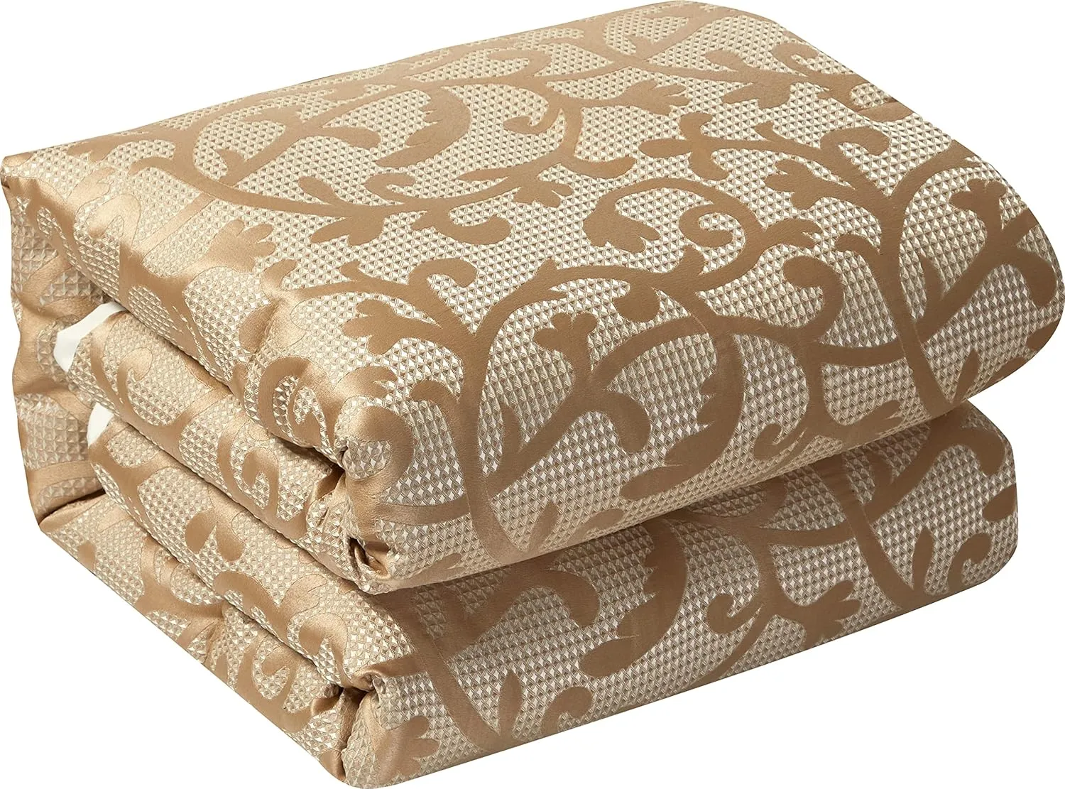 Grand Avenue Taupe Paisley Cal King Comforter Set, 14 Piece, Jacquard All Season Premium Bedding Set,1 Flat Sheet,1 Fitted Sheet, Pillow Shams Bedskirt