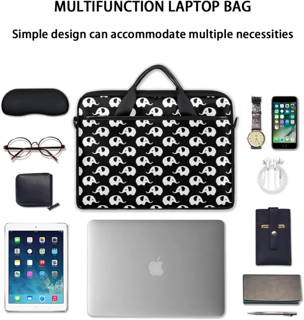 Grape Wine Bottle Laptop Shoulder Messenger Bag Waterproof Laptop Briefcase Handle Padded Strap