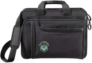 Greekgear Sigma Delta Tau Crest - Shield Briefcase Attache Black