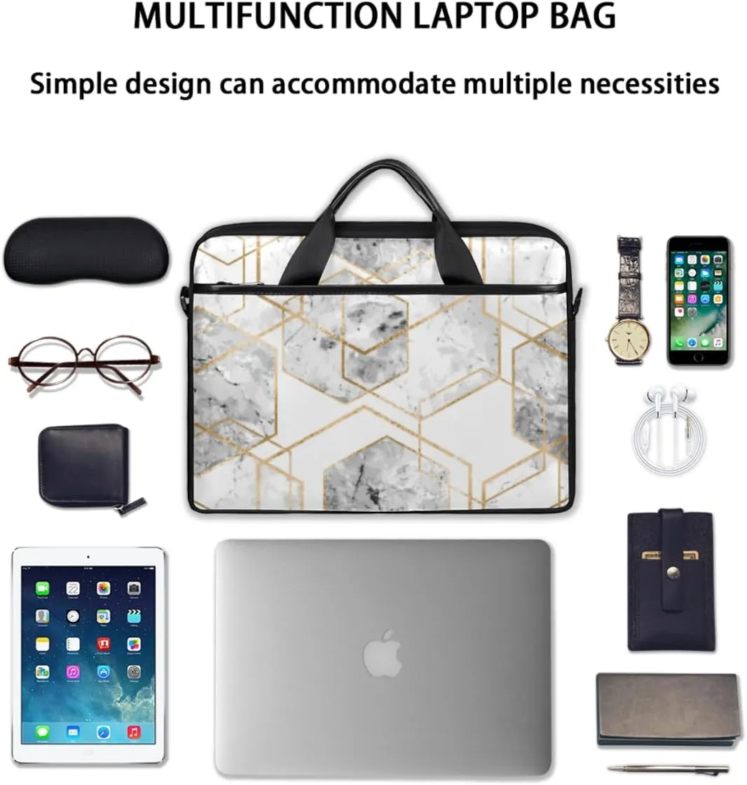Green Leaf Laptop Bag for Men Women 13-15 Inch Case Bags Sleeve Shoulder with Anti Slip Removable The Pad Straps
